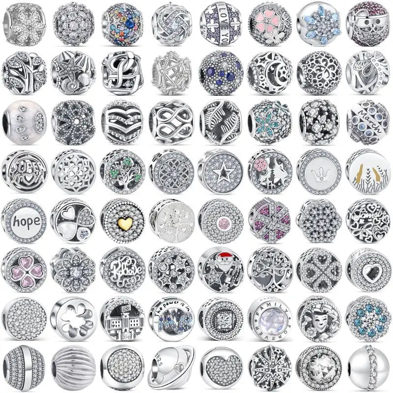 Authentic 925 Sterling Silver Snowflake, Starfish, Shell & Heart Charms | Fit Original Bracelets DIY Women Jewelry