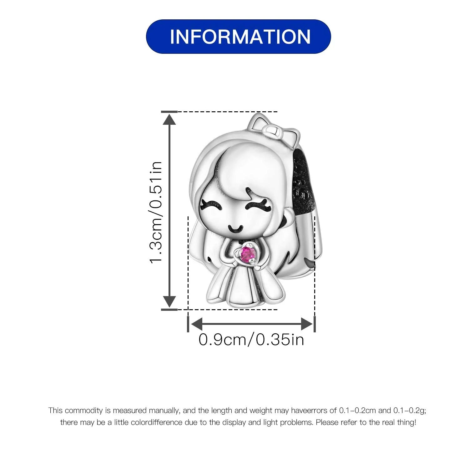 Orstarry 925 Sterling Silver Cartoon Nurse Charm Bead | Cute DIY Bracelet Jewelry Gift for Women