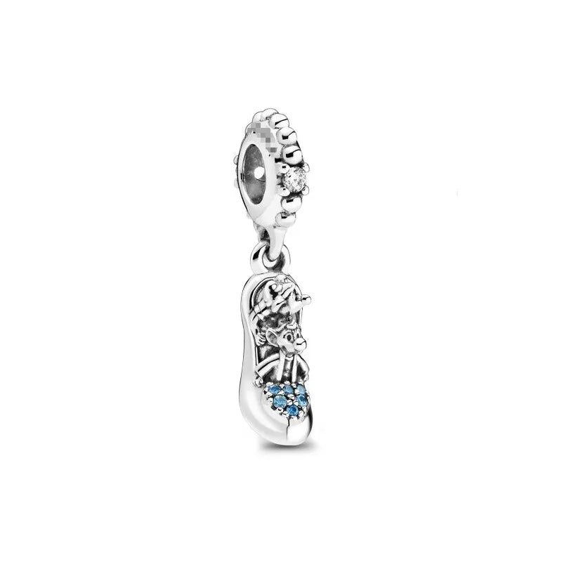 925 Sterling Silver Angel Wings & Swan of Love Heart Charms – Fit Pandora Bracelet DIY Women’s Jewelry Gift