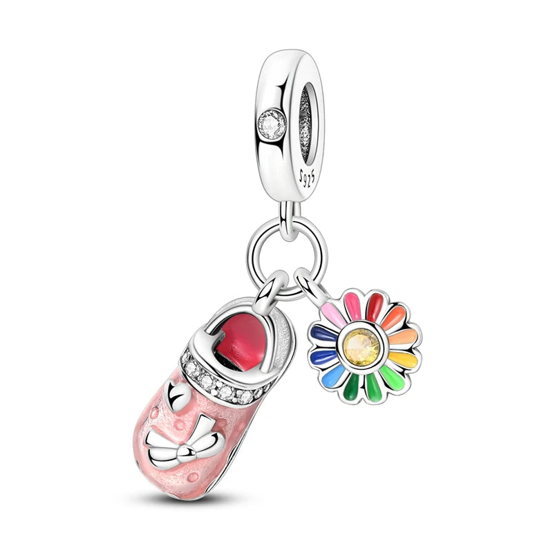 100% 925 Sterling Silver Life Tree & Chili Pepper Charms – Fit Pandora Bracelet, DIY Parent-Child Jewelry Gift