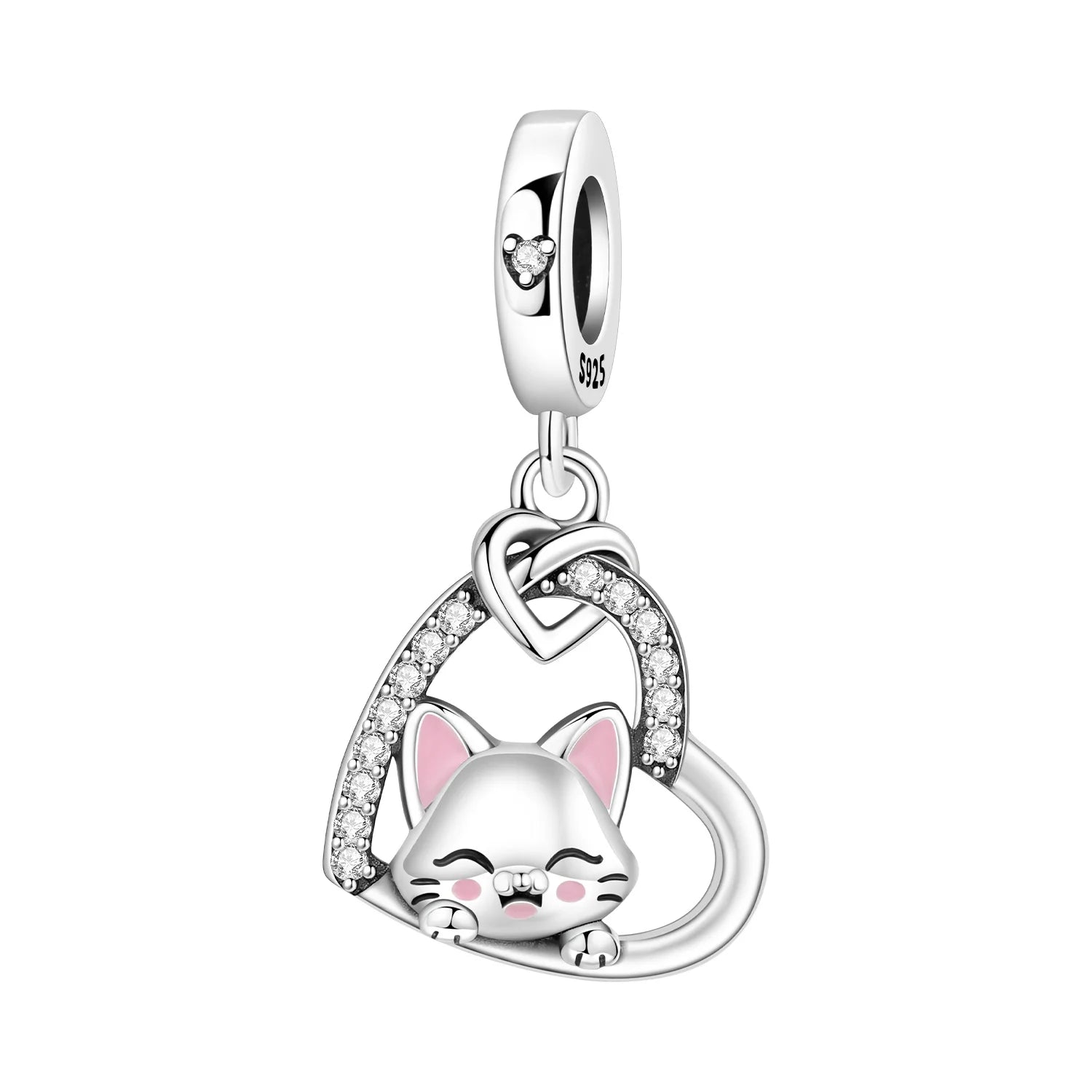 Hot Sale 925 Sterling Silver Dog & Cat Pet Charms | Cute Animal Pendant for Women Bracelet & Necklace DIY Jewelry Gift