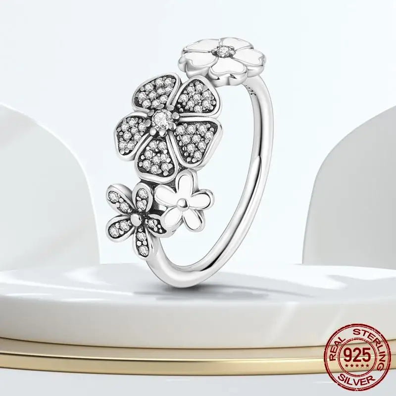 925 Sterling Silver Cross Ring for Women | Clear CZ Engagement & Wedding Band | Fine Jewelry Gift