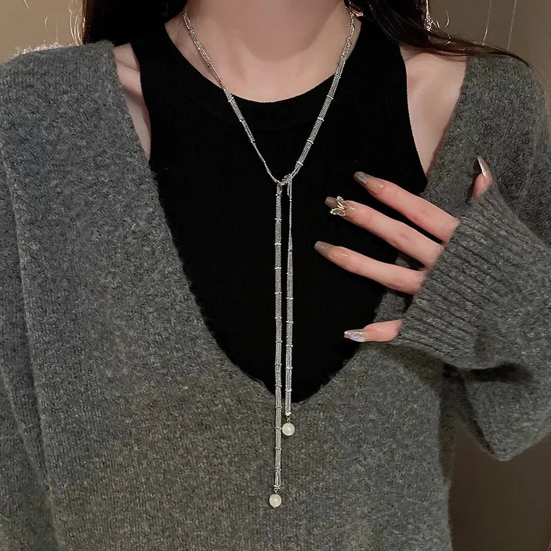 Trendy 925 Sterling Silver Pearl Pendant Necklace – Simple Elegant Jewelry for Women