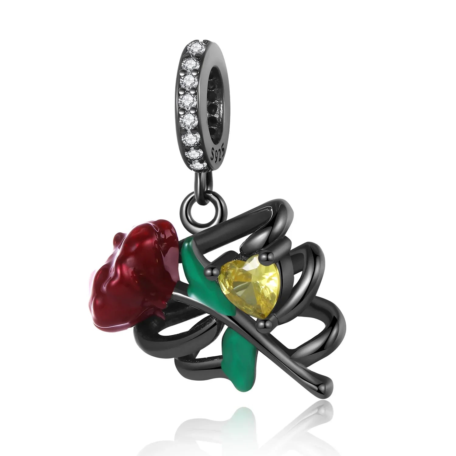 Halloween 925 Sterling Silver Black Skull, Bat & Pumpkin Charms | Pendant for DIY Original Bracelets, Women’s Fine Jewelry Gift