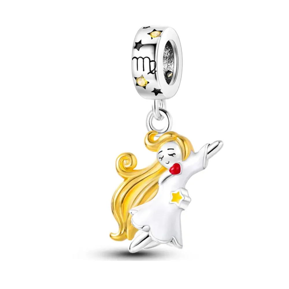 New 925 Sterling Silver Zodiac Charm | Twelve Constellations Series Libra Scorpio Gemini Fit Original Bracelet Women Jewelry