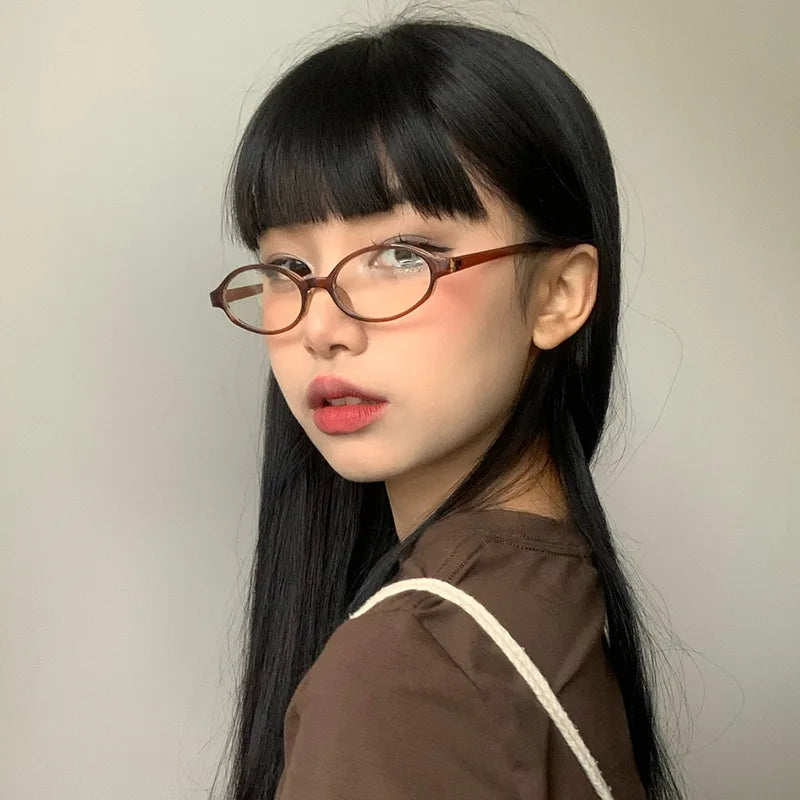 Fashion Retro Small Rectangular Frame Anti-Blue Light Glasses – Women INS Simple Commuting Computer Eyewear