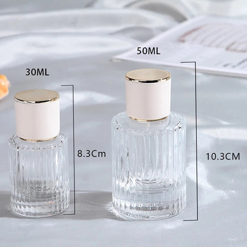 30/50ML Transparent Perfume Bottles – Travel Pocket Glass Spray Dispenser Atomizer | Empty Mist Spray Bottles