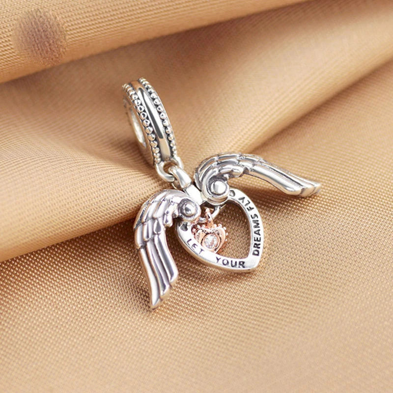 925 Sterling Silver Conch Crown Wings Charm | Fits Original Bracelet | DIY Women’s Love Jewelry Accessories