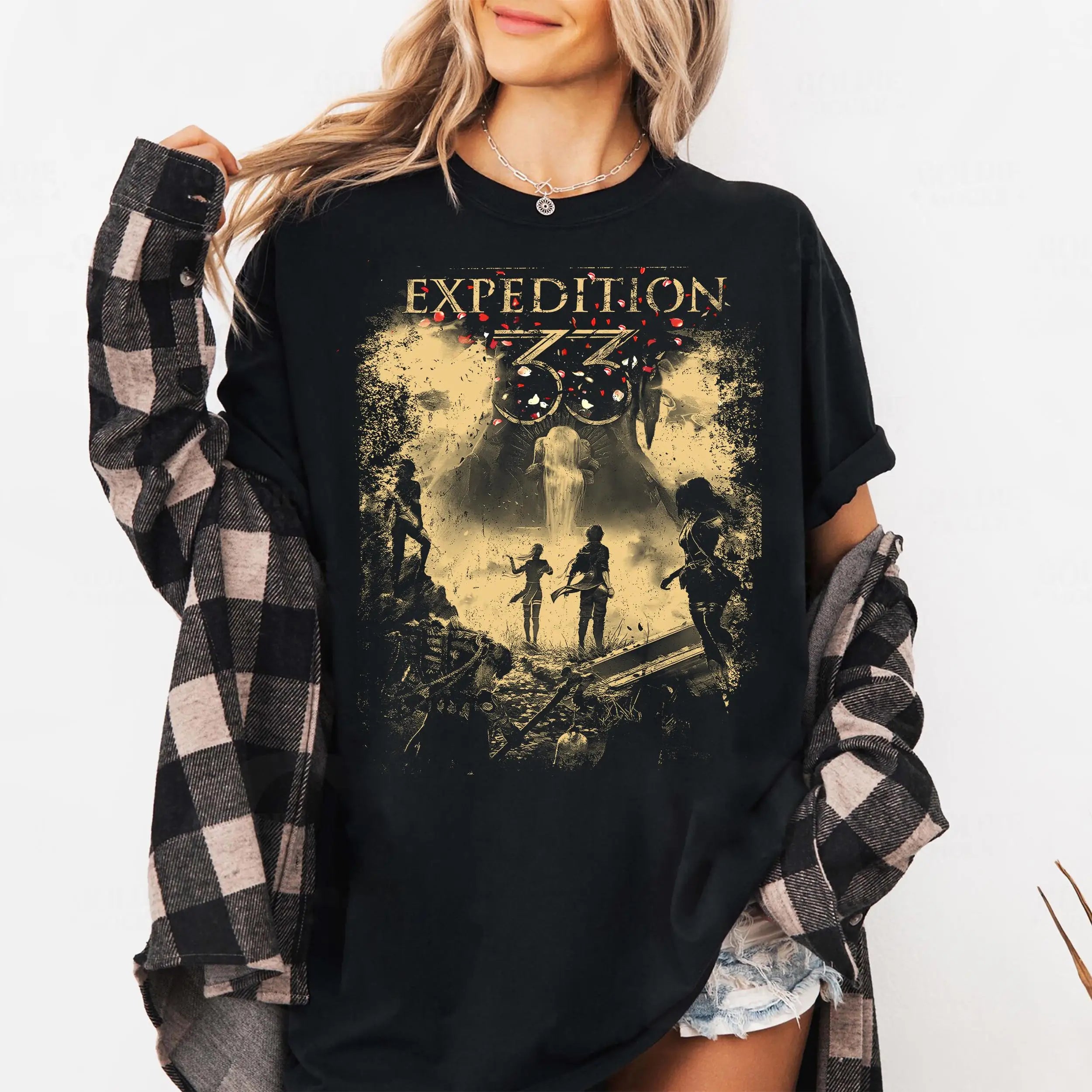 Clair Obscur Expedition 33 T-Shirt | Fantasy RPG Gamer Unisex Tee Black
