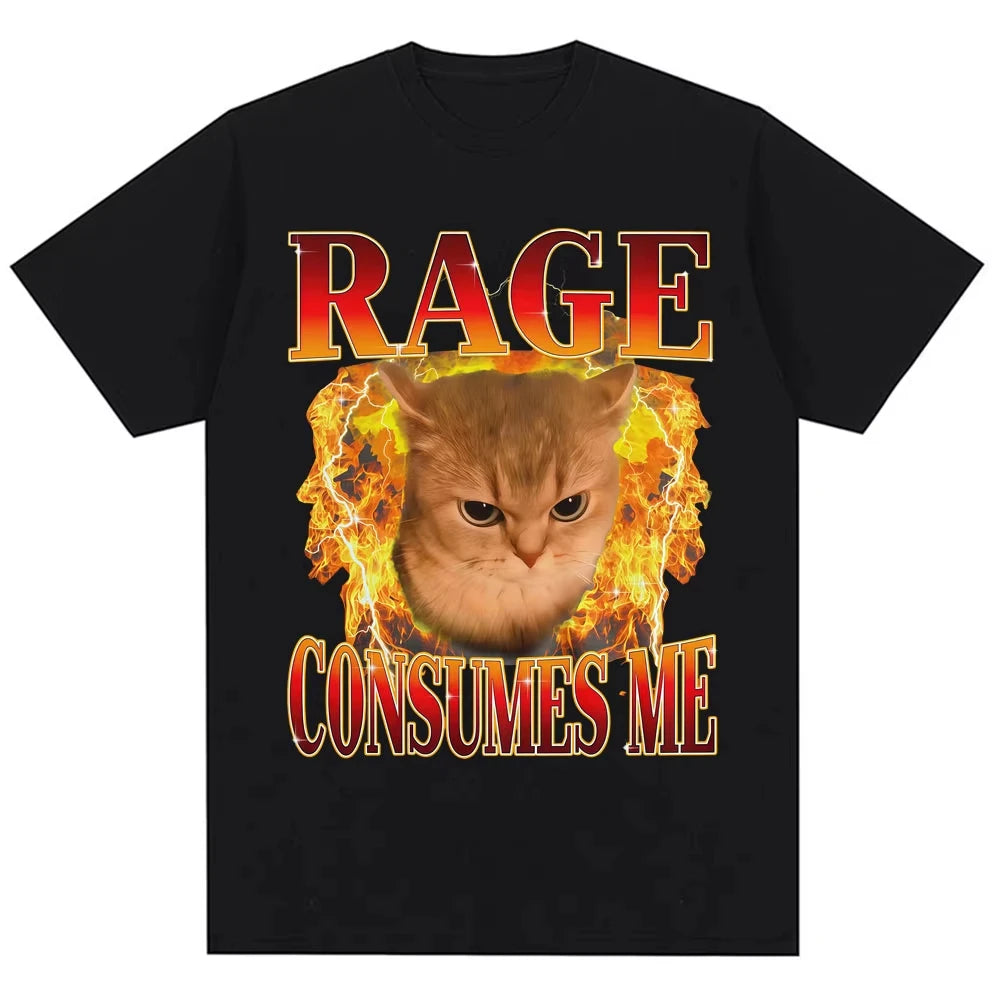 Funny Cat Meme T-Shirt for Women – Cute Short Sleeve Round Neck Streetwear Tee