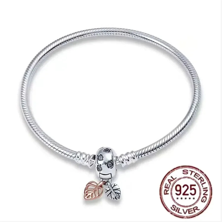 Miniso Disney 925 Sterling Silver Bracelet | Pandora Style Jewelry Gift