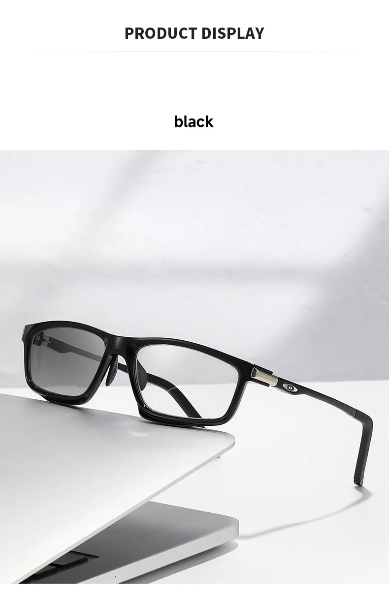 Photochromic Bifocal Reading Glasses for Men & Women – Anti-Blue Light Multifunctional Aluminum Magnesium Sports Eyewear
