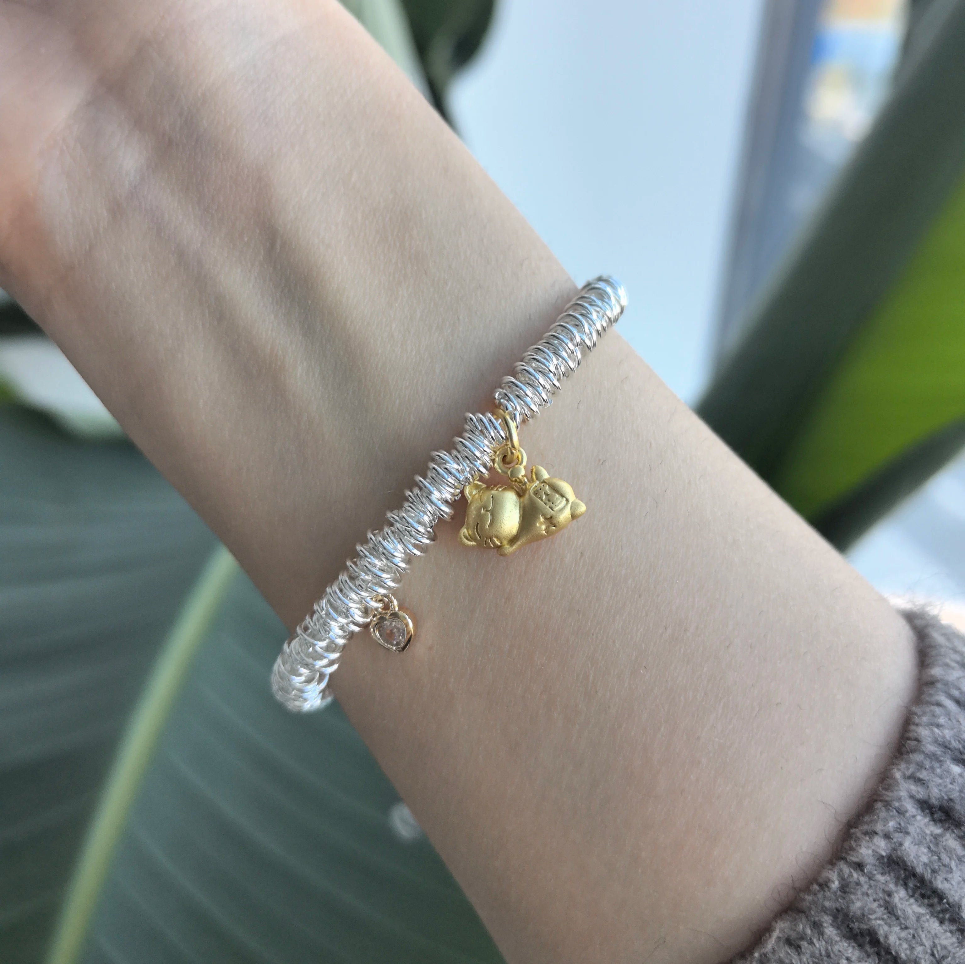 925 Sterling Silver Green Leaf Bracelet | Elegant Nature-Inspired Bangle for Women Girls Fashion Jewelry Gift