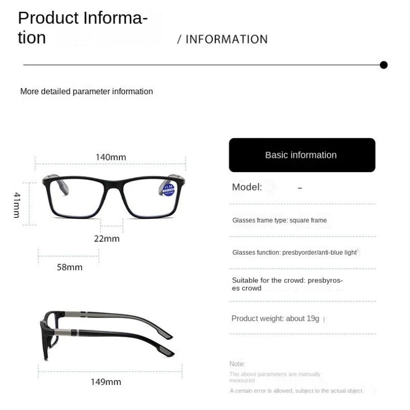 3PCS Reading Glasses Men Women Sports Anti-blue Light Reading Eyewear Red TR90 Frame Presbyopia Eyeglasses +100 to+400 glasses