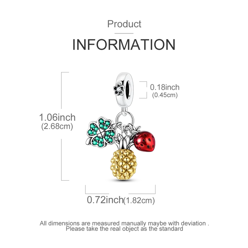 925 Sterling Silver Summer Ocean Collection Charms | Dangle Beads for Women Lover DIY Fine Jewelry Gift