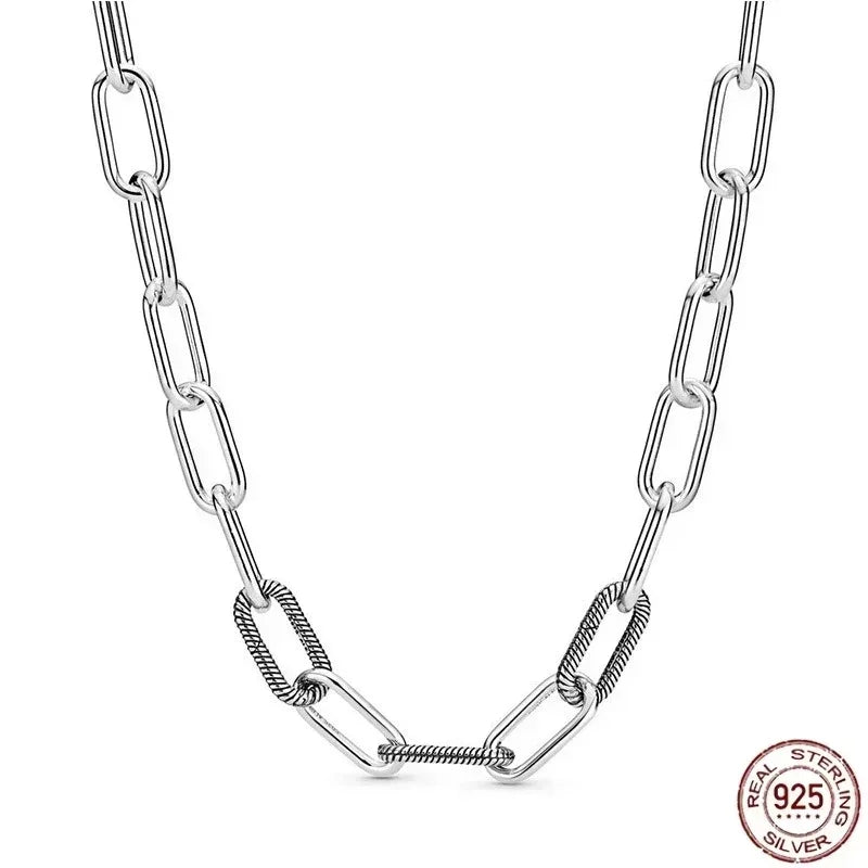 925 Silver Heart Pendant 💖 Dazzling Round Necklace Fits Pandora Gift