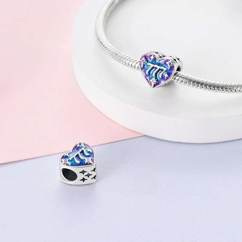 New 925 Sterling Silver Family Sister Love Heart Charm Bead | Original Bracelet DIY Jewelry Gift for Women