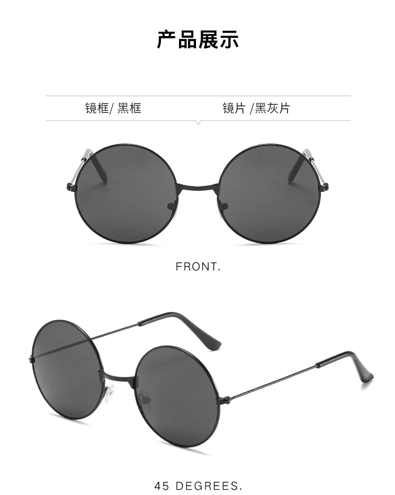 Popular Fishing & Leisure Round Metal Sunglasses – Retro Vintage Fashion Eyewear for Men & Women | UV400 Sun Glasses 2022