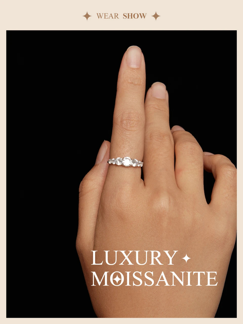 Bamoer D Color VVS1 EX Moissanite Heart Ring – 925 Sterling Silver Engagement & Wedding Jewelry for Women