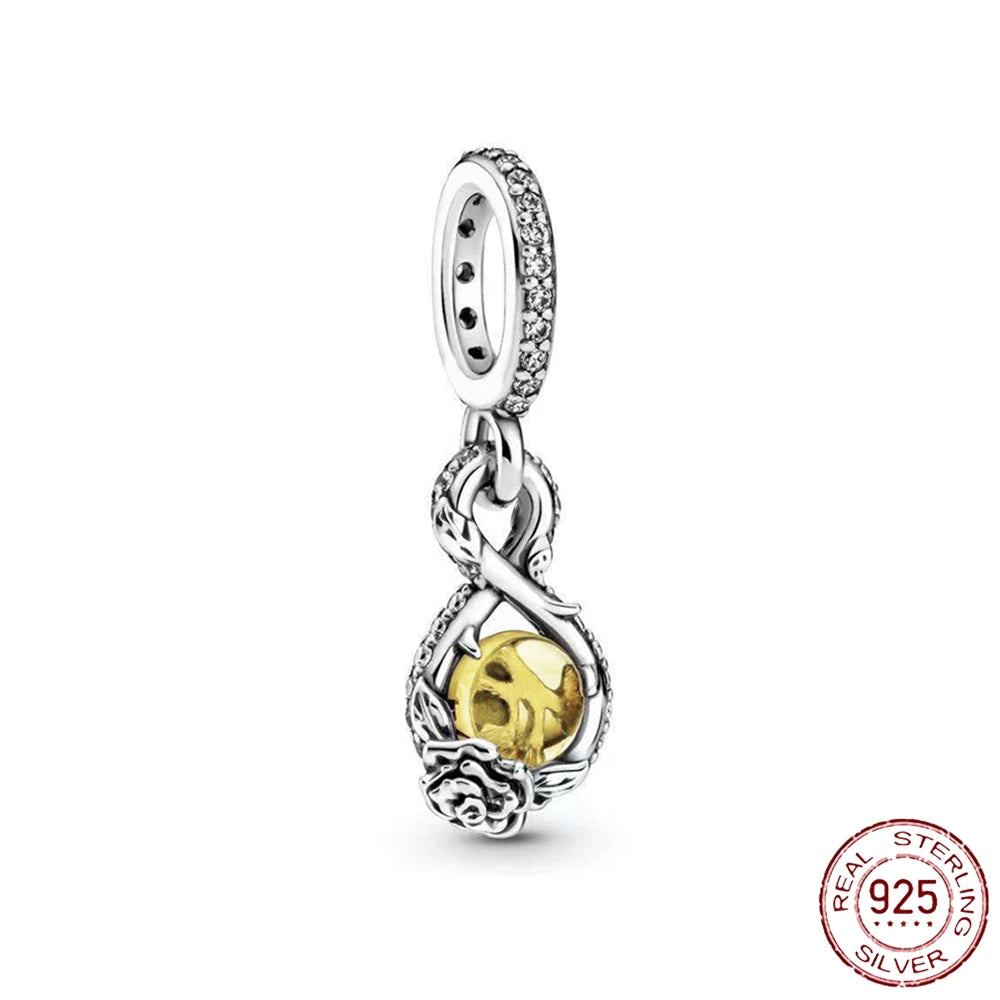 925 Sterling Silver Angel Wings & Swan of Love Heart Charms – Fit Pandora Bracelet DIY Women’s Jewelry Gift