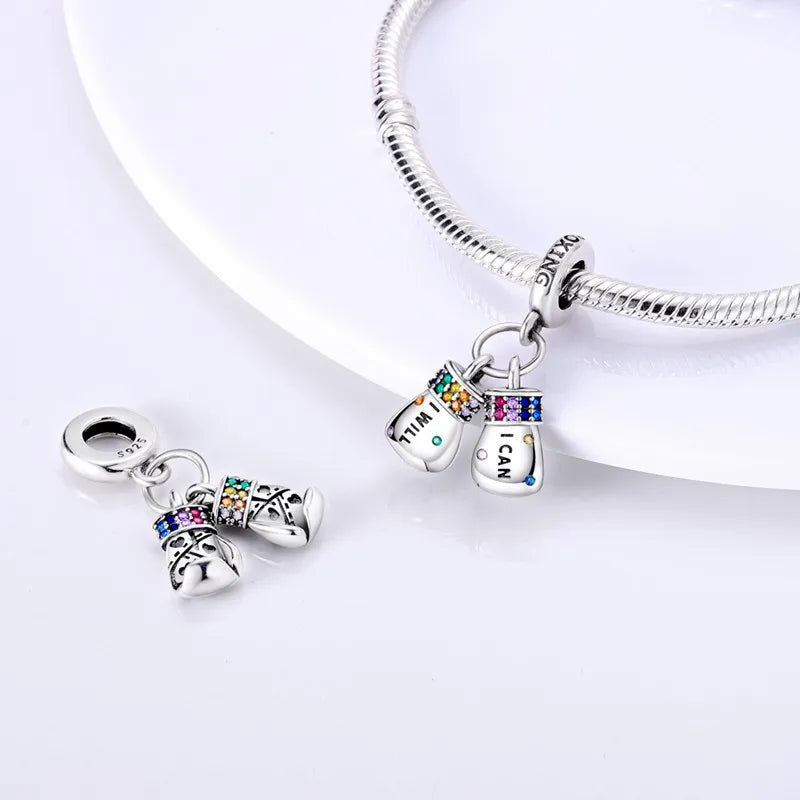 925 Sterling Silver Funny Playable Charms Beads | Smart Watch Tarot Bike Travel Dangle Fit Pandora Bracelet DIY Jewelry