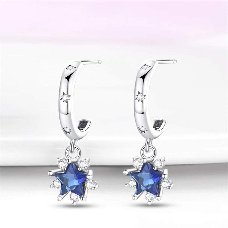 925 Sterling Silver Glowing Starfish & Shell Earrings | Fashion Jewelry for Women