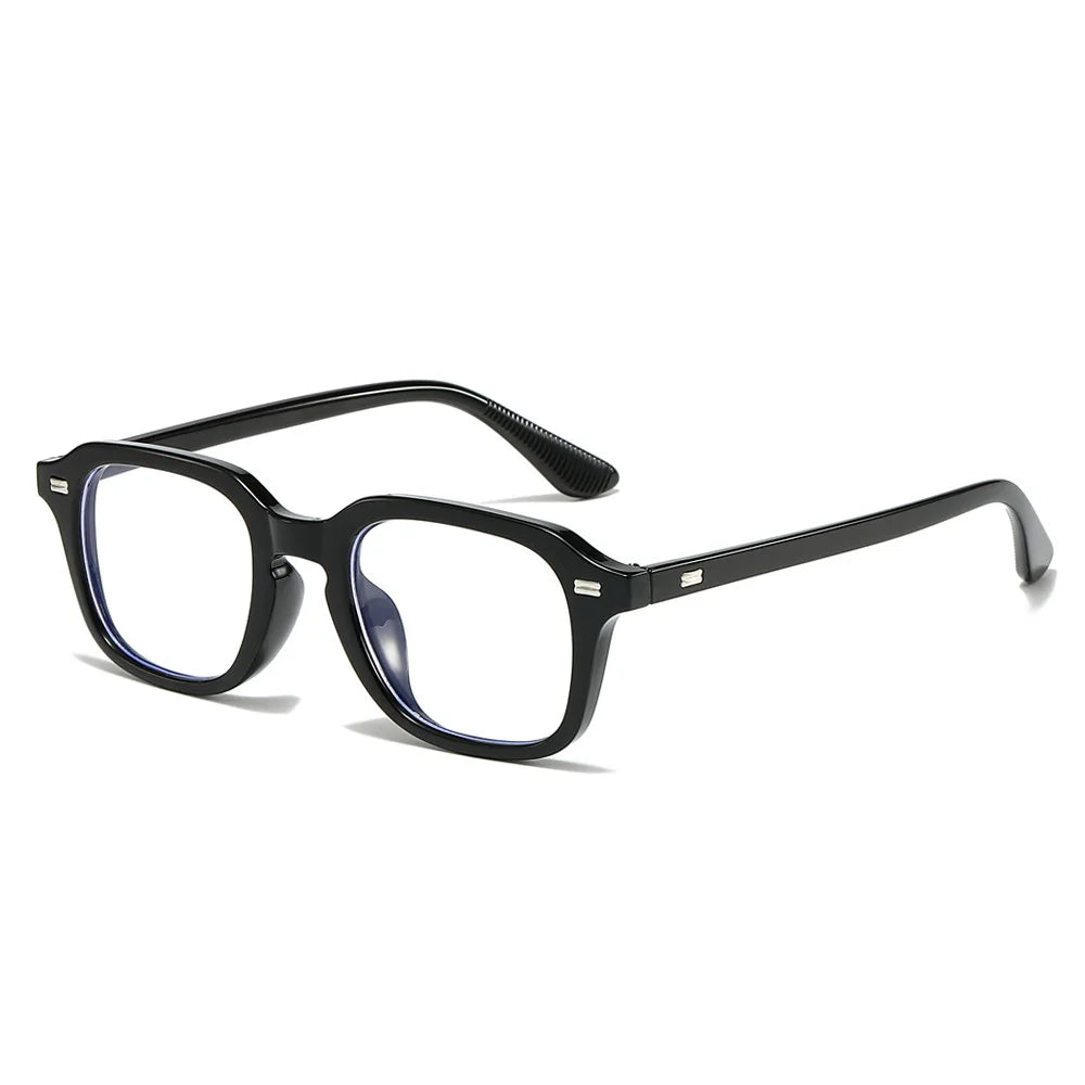 New Square Blue Light Blocking Glasses – Unisex Transparent Frame Eyewear with Rivets | Anti Blue Light Computer Glasses for Men & Women