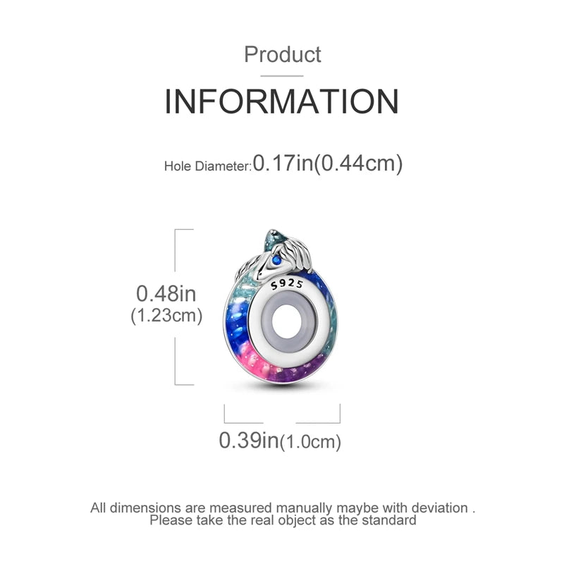 100% 925 Sterling Silver Rainbow Zircon Butterfly & Dragon Charms – DIY Bracelet Beads