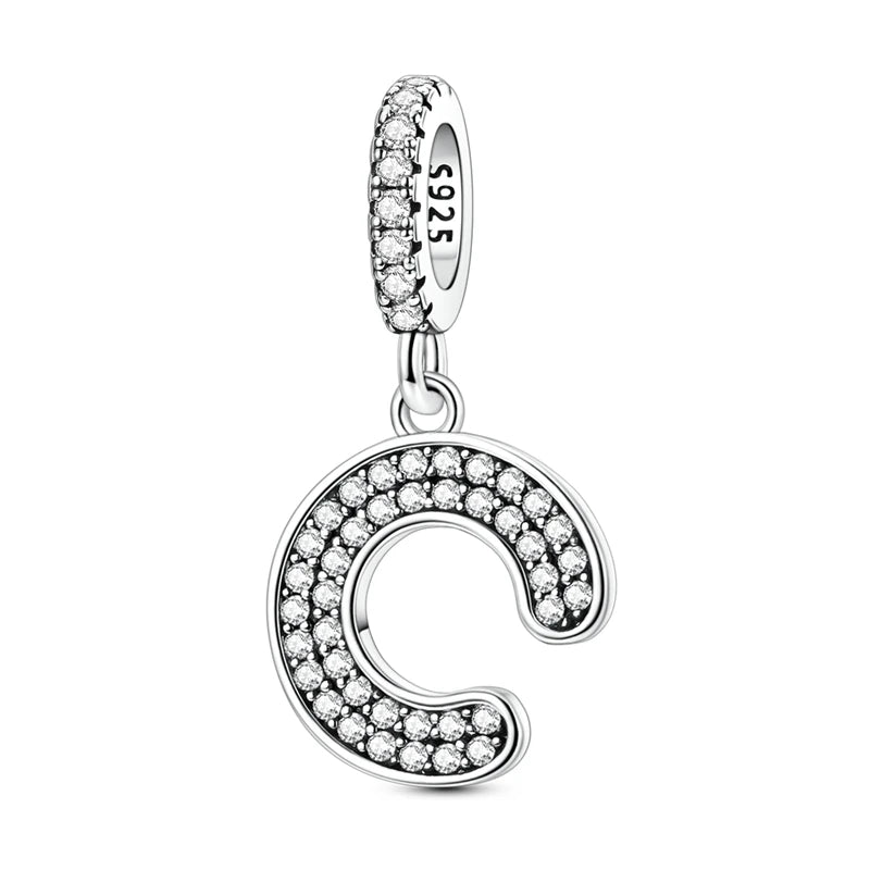 New 26 A–Z Letter Charms Beads 925 Sterling Silver | Alphabet Pendant Fit Original Bracelet Women Jewelry Gift