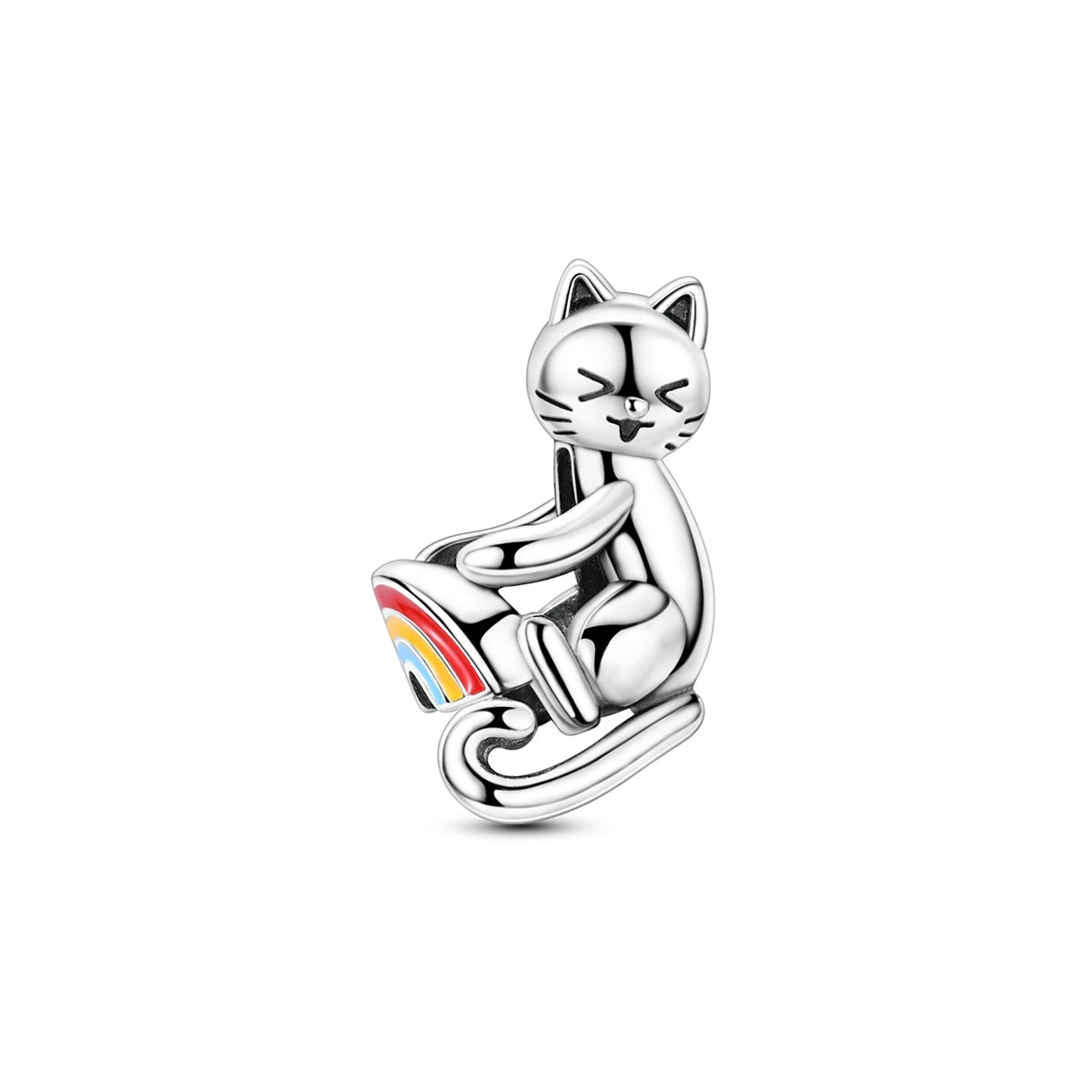 925 Sterling Silver Cute Cat Charm Beads | Paw Print Pendant for Original DIY Bracelets & Women’s Jewelry Gift
