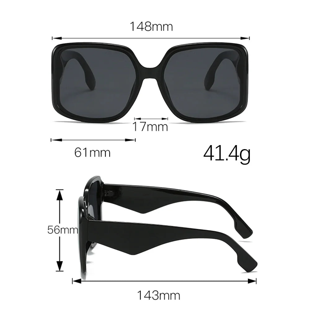 2025 New In Sunglasses for Women – Unique Double Frame Design Oversized Sunglasses with Gradient Lenses | UV400