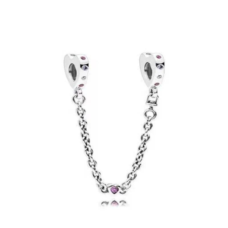 925 Sterling Silver Butterfly, Moon & Life Tree Safety Chain | Fits Original Bracelet DIY Jewelry Accessory