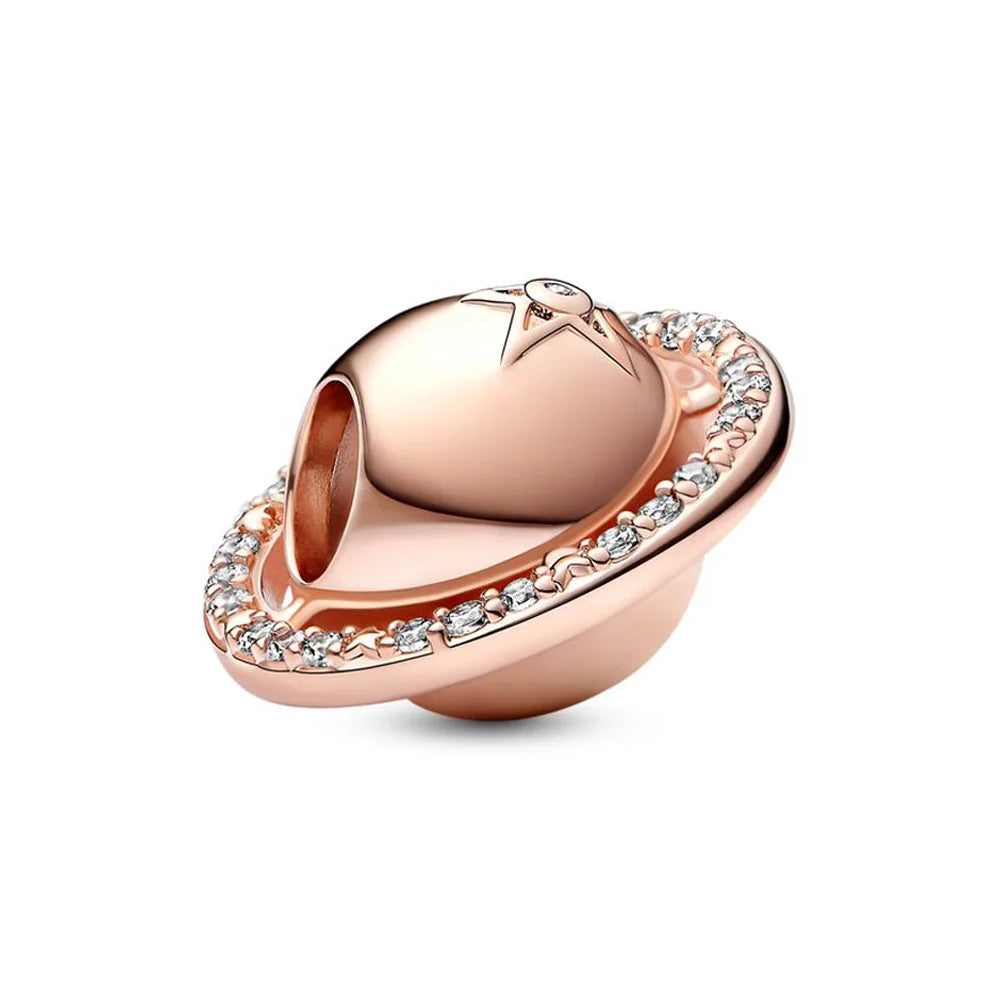 925 Sterling Silver Graduation Heart Charm Bead 2023 2024 | Openwork Swirling Bead for Women Bracelet Gift