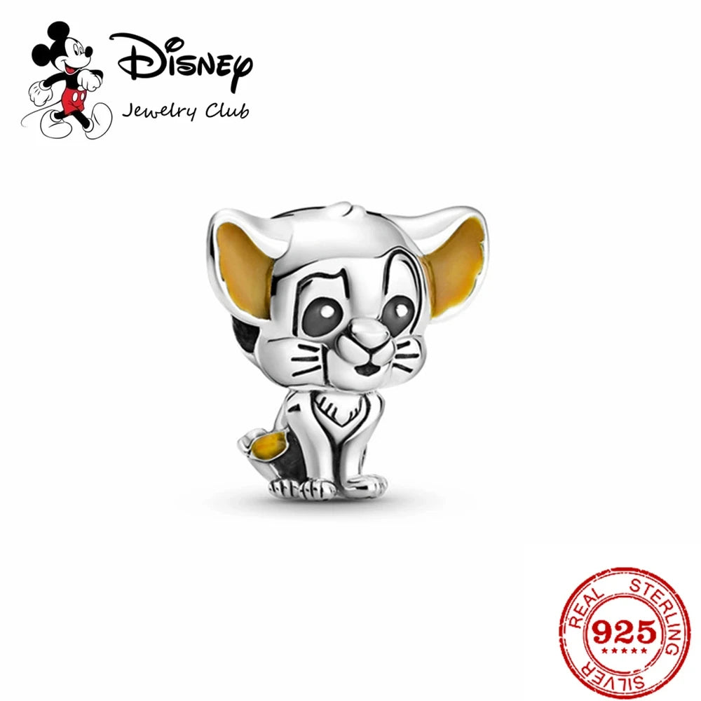 HEROCROSS Disney 925 Sterling Silver Charms | Mickey Mouse, Winnie the Pooh & Stitch Beads Fit Pandora Bracelet