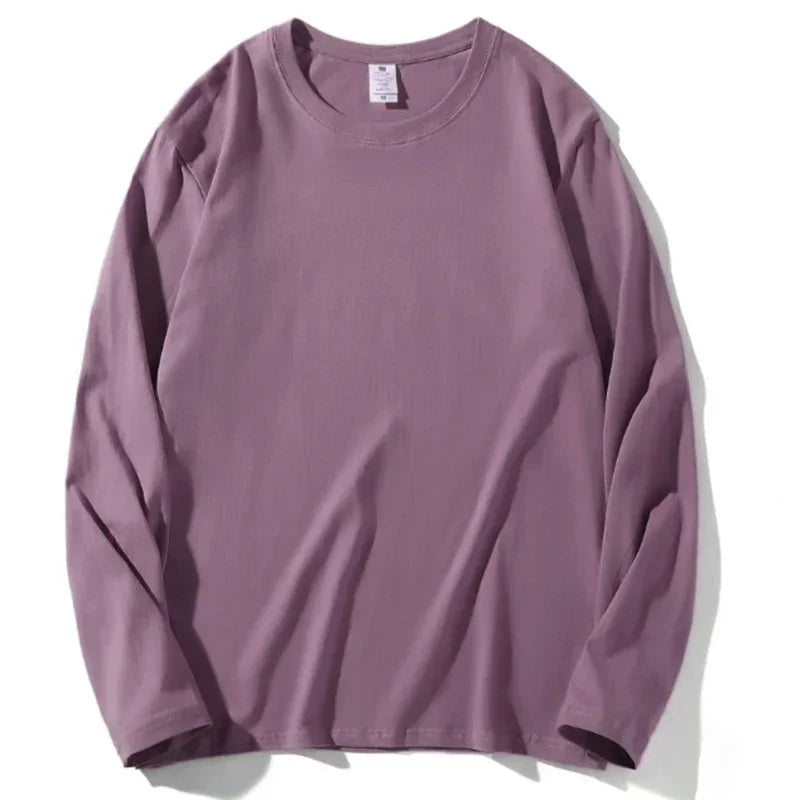 Autumn Korean-Style Long Sleeve T-Shirt for Women | Versatile Streetwear Casual Solid Color Top