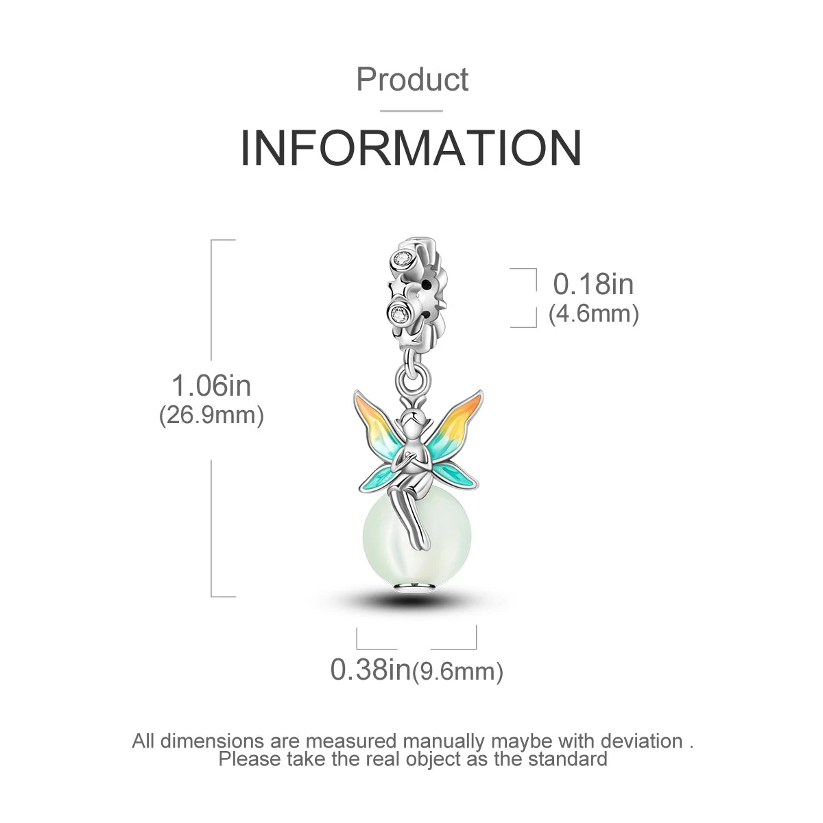 Original 925 Sterling Silver Glowing Firefly Charm Beads – DIY Bracelet Pendant for Women