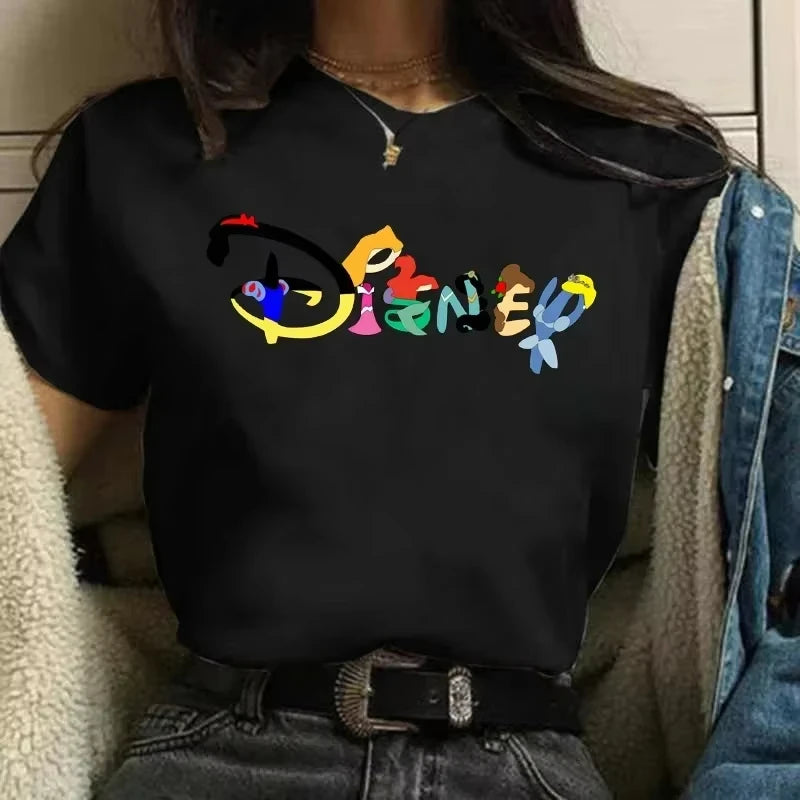 Cute Letter Print Women’s T-Shirt | Y2K Trendy Casual Short Sleeve Summer Top for Girls