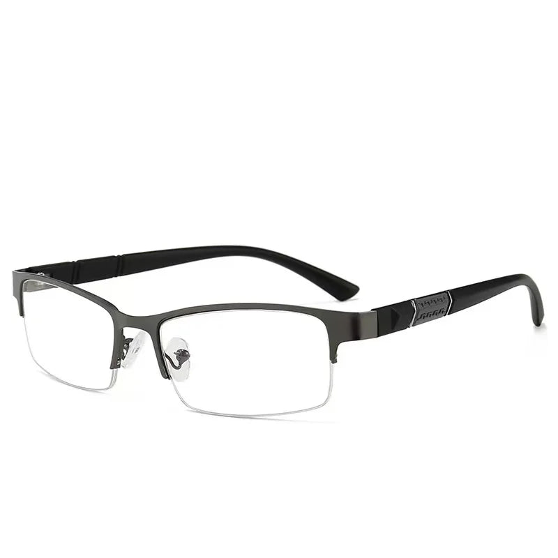 Metal Anti-Blue Light Reading Glasses for Men – Business Farsighted Eyewear Diopter 0 to +4.0