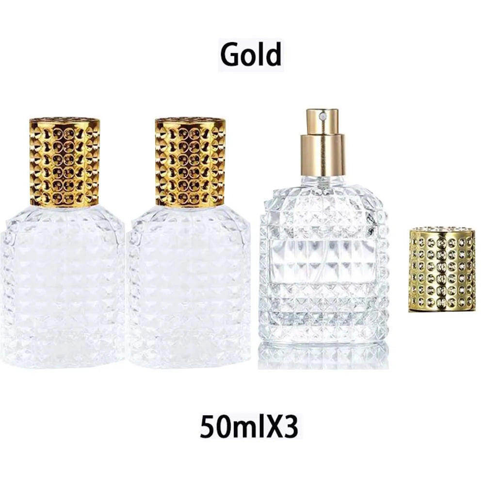 30ML/50ML Travel Perfume Atomizer – 1PCS/3PCS Pineapple-Shaped Refillable Spray Bottle | Portable Transparent Unisex Dispenser