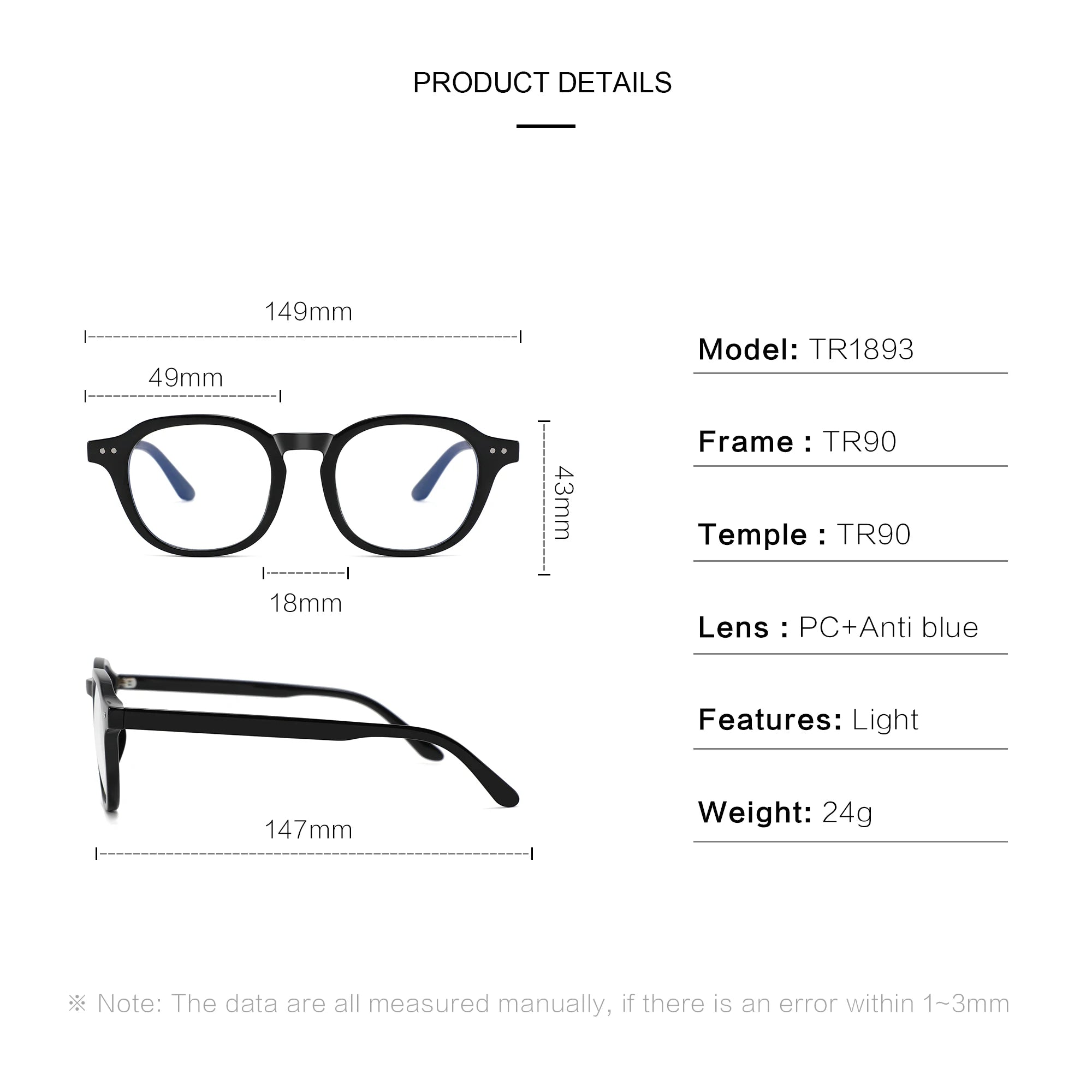 Fashion New Flat Mirror Sunglasses – Women High-End & Men Driving UV400 Metal Square Myopia Glasses