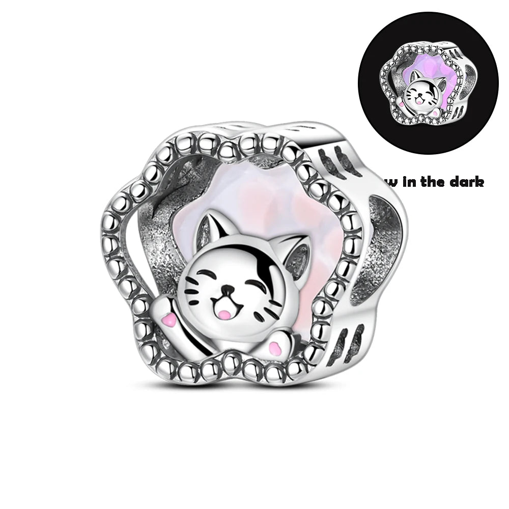 Original 925 Sterling Silver Glowing Firefly Charm Beads – DIY Bracelet Pendant for Women