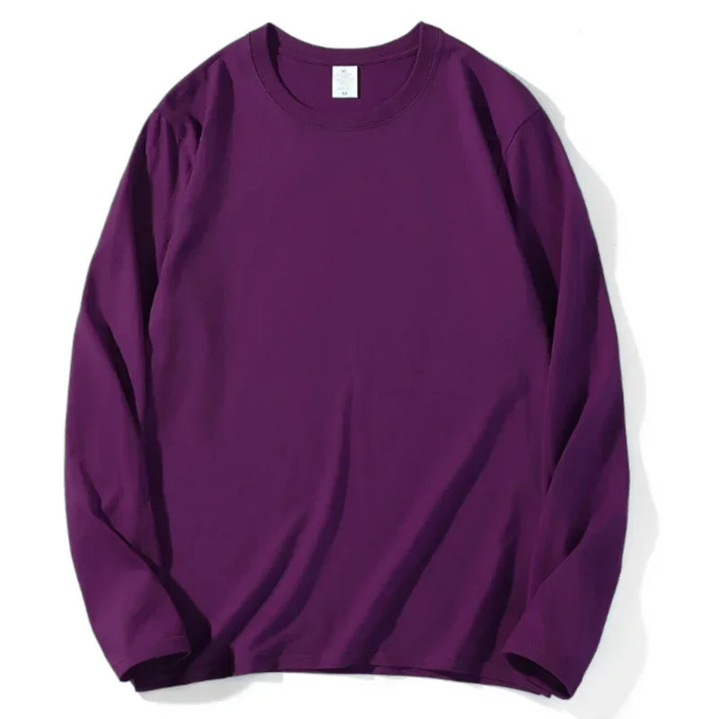 Autumn Korean-Style Long Sleeve T-Shirt for Women | Versatile Streetwear Casual Solid Color Top