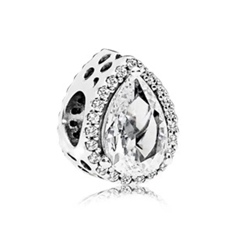 2025 New S925 Silver Spring Ball Bear Cross Pendant – DIY Bracelet Charm for Women