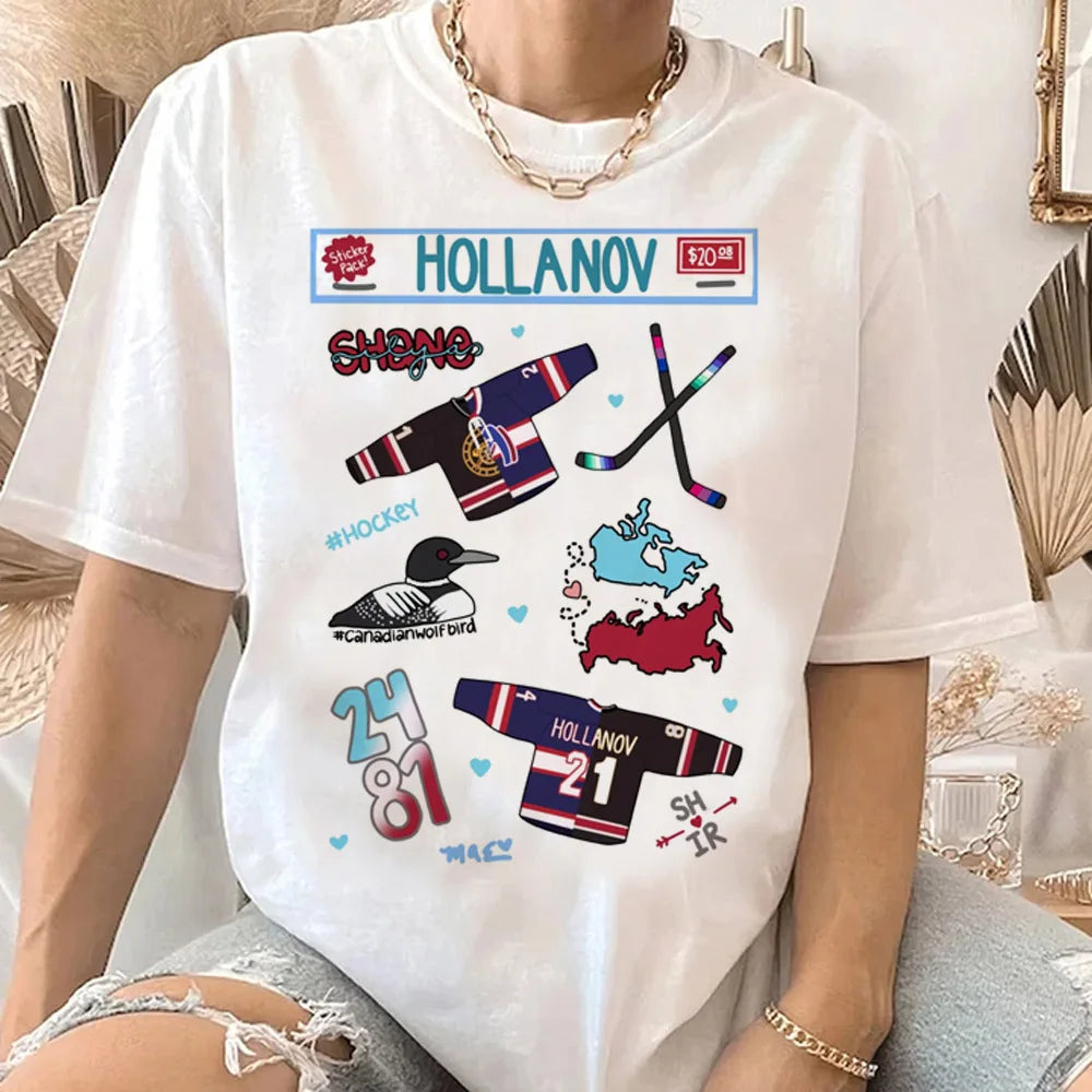 Hot Heated Rivalry T-Shirt 🔥 Women Cartoon Graphic Y2K Streetwear Top ✨