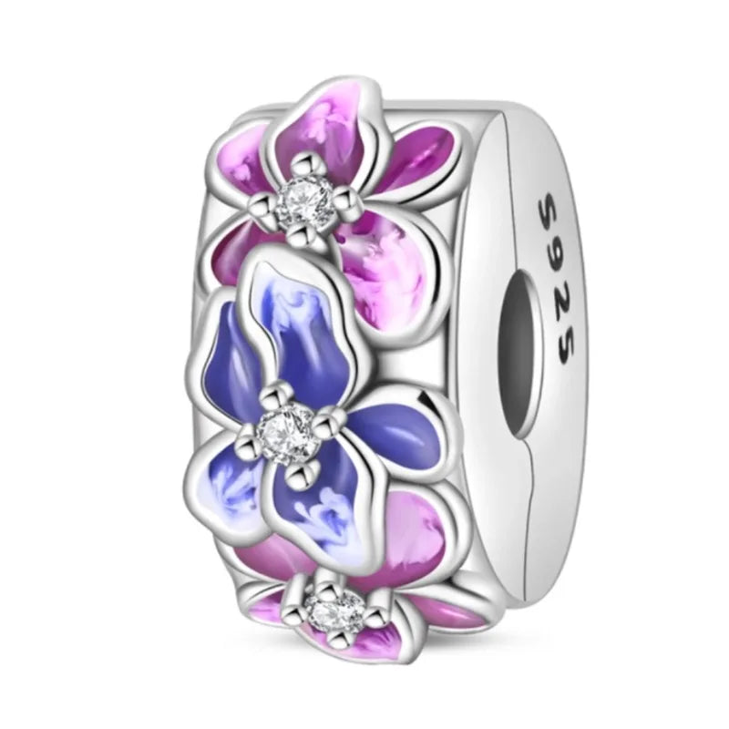 925 Sterling Silver Silicone Spacer Beads & Safety Chain | Clasp Charms Fit Original Pandora 3mm Bracelet – Women’s Jewelry