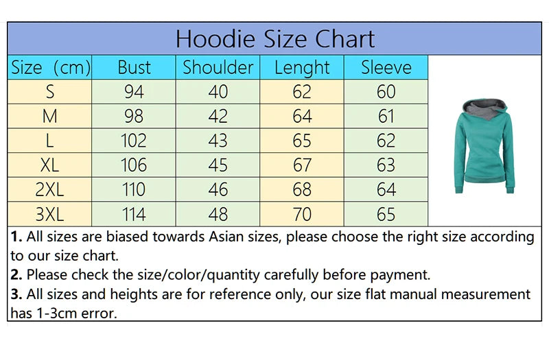 Women’s Spring Autumn Hoodie Tracksuit | Solid Color Long Sleeve Pullover | Casual Warm Hooded Sweatshirt