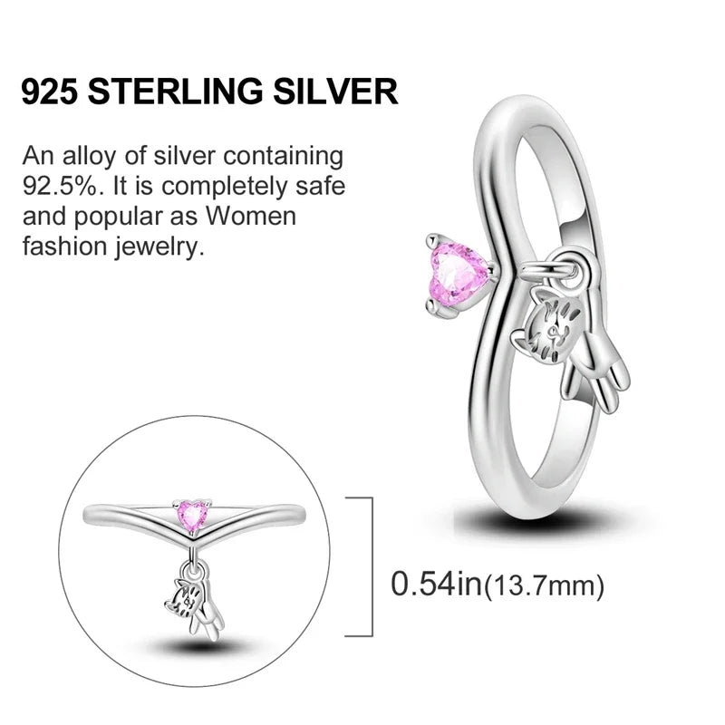 925 Sterling Silver Eternal Love Dewdrop Firefly Glow-in-the-Dark Ring for Women | Fashion Engagement & Wedding Jewelry