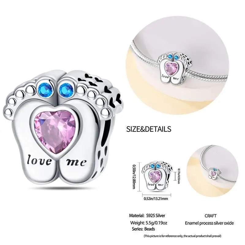 925 Sterling Silver Flying Bird & Butterfly Safety Chain Charm Beads for Original 3mm Bracelet – DIY Jewelry Gift