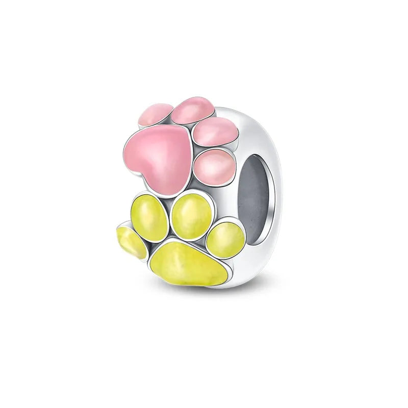 925 Sterling Silver Colorful Luminous Charms | Shell Turtle Star Beads