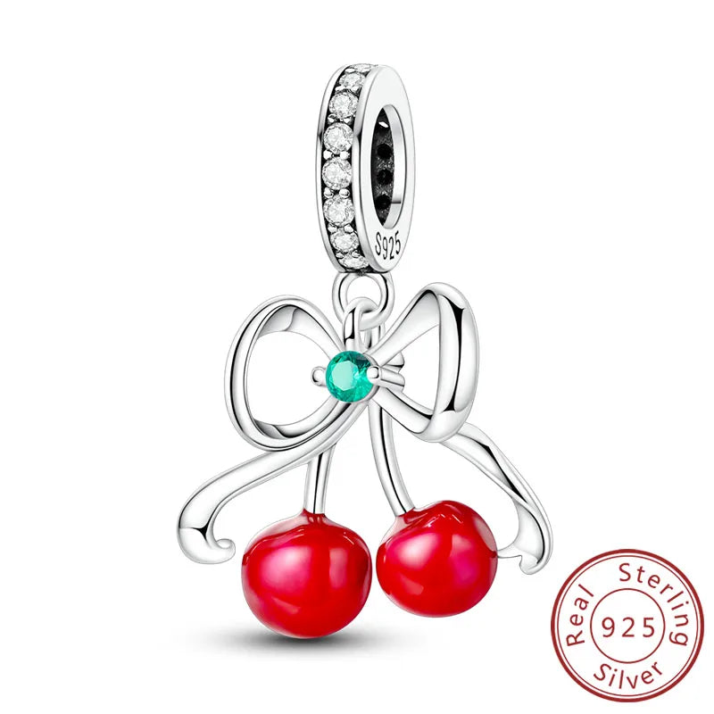 925 Sterling Silver Ballet Shoes & Perfume Bottle Charms | Bow Beads Fit Original Bracelet Pendant DIY Fine Jewelry for Women